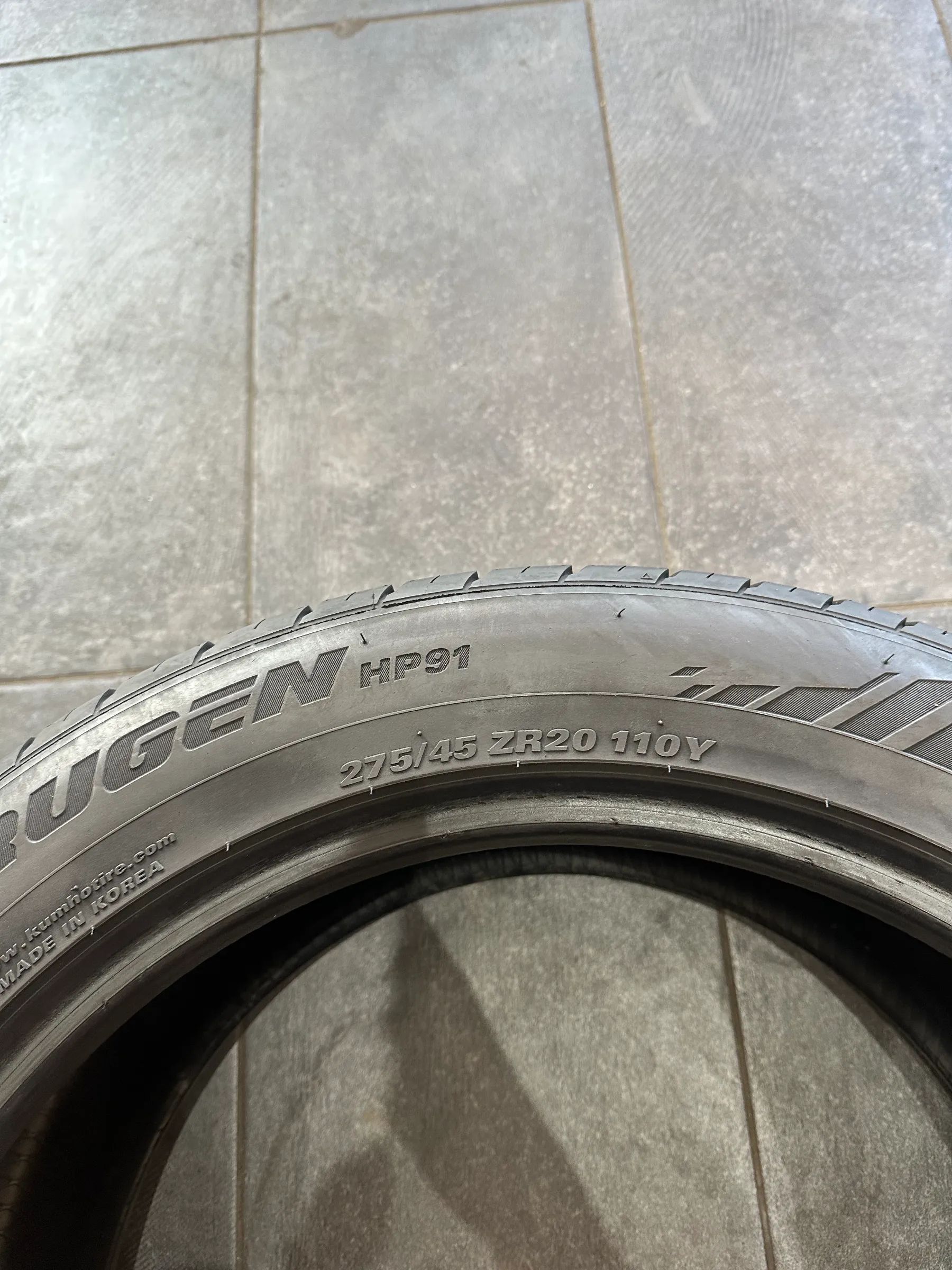 2x Sommerreifen 275/45 R20 110Y Kumho 2020 4,5mm