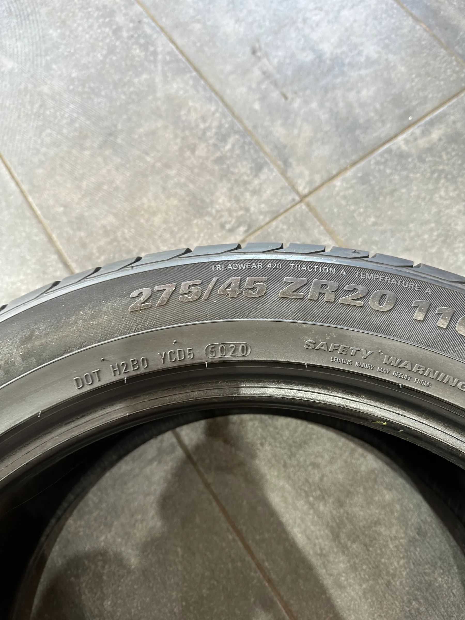 2x Sommerreifen 275/45 R20 110Y Kumho 2020 4,5mm