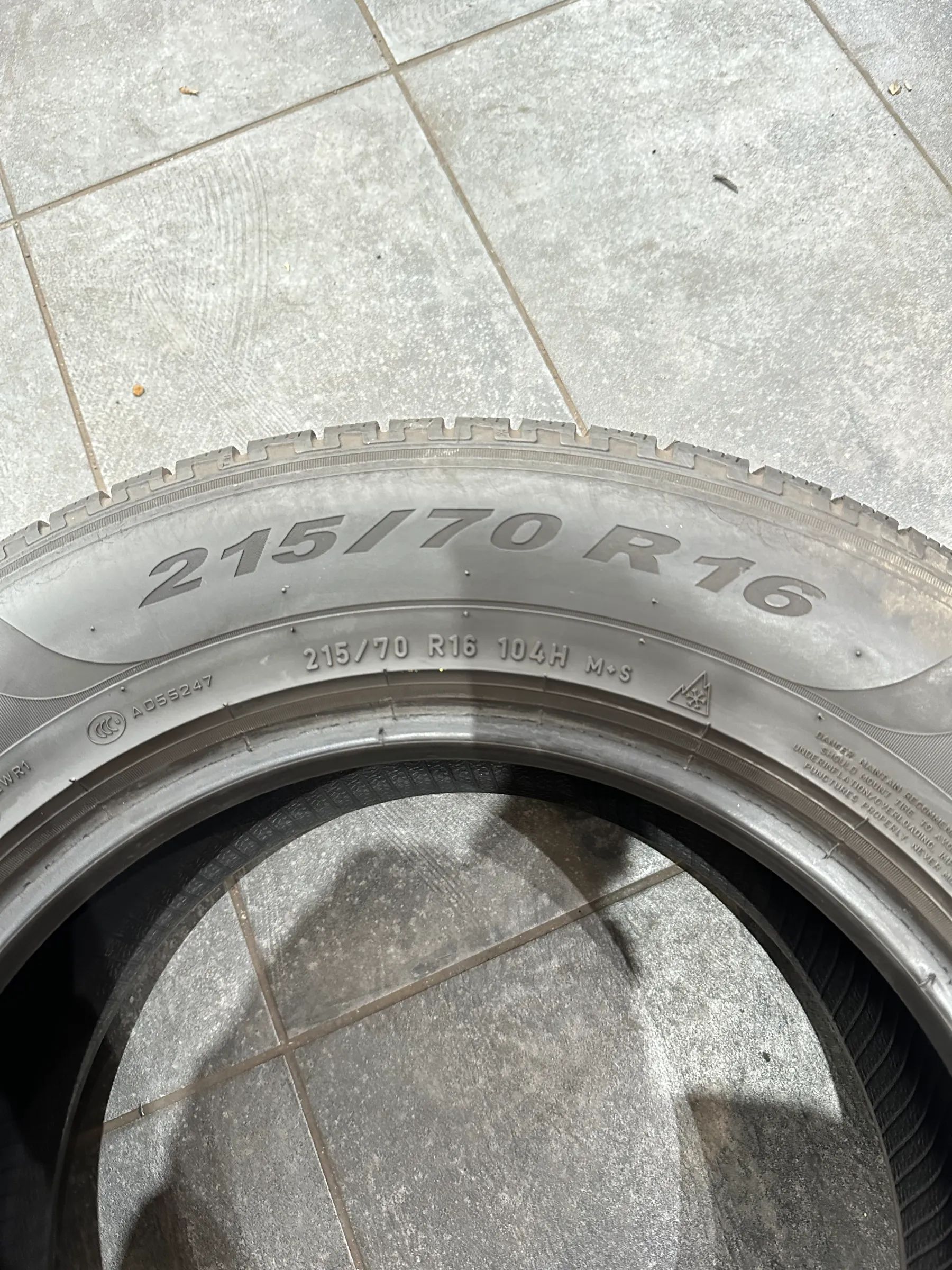 2x Winterreifen 215/70 R16 104H Pirelli 2014 5,4mm