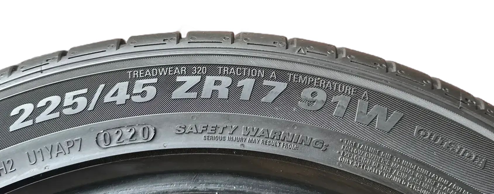 2x Sommerreifen 225/45 R17 91W Kumho 2020 6,7mm