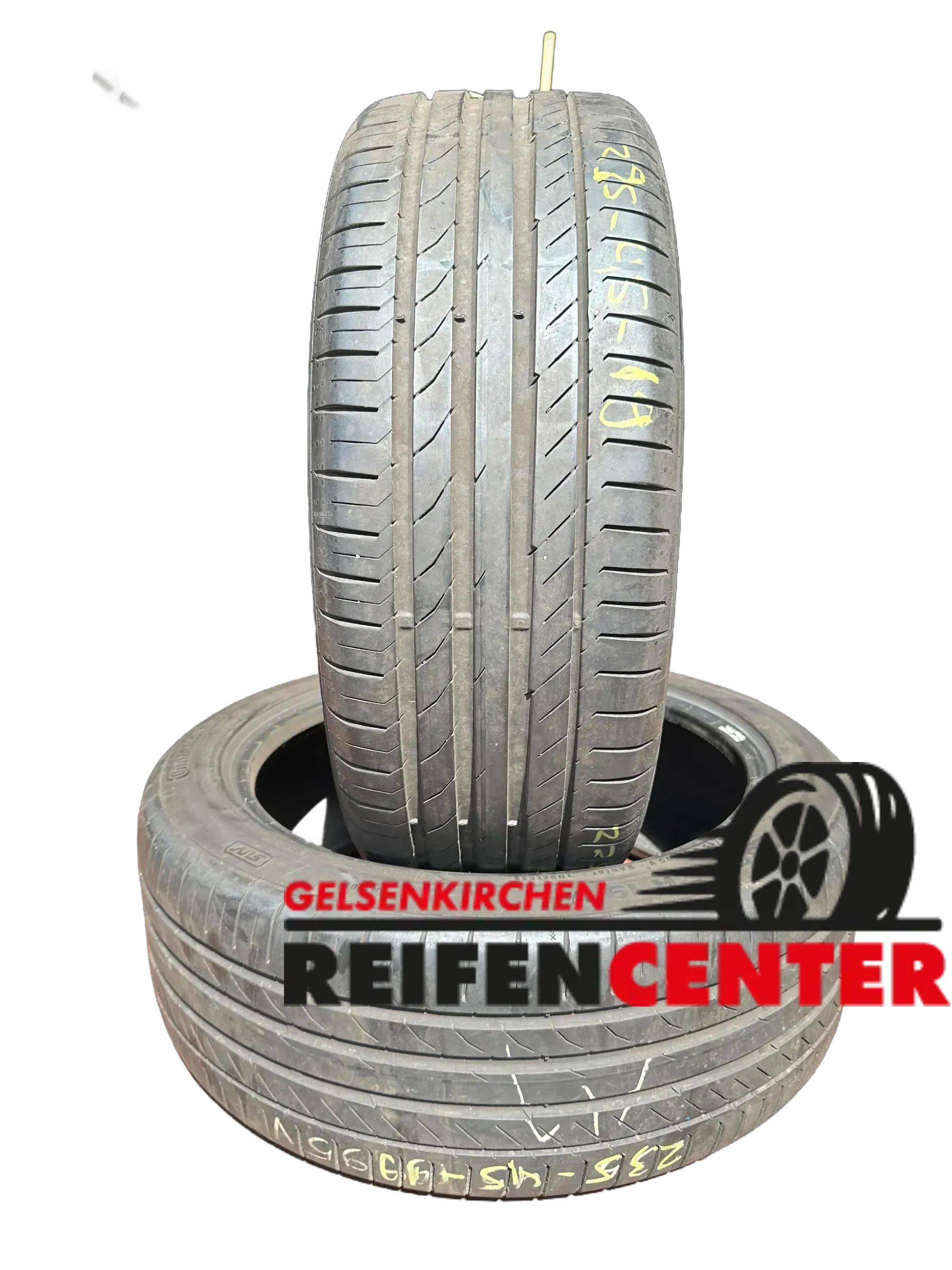 2x Sommerreifen 225/45 R19 96W Continental 2016 5,5mm